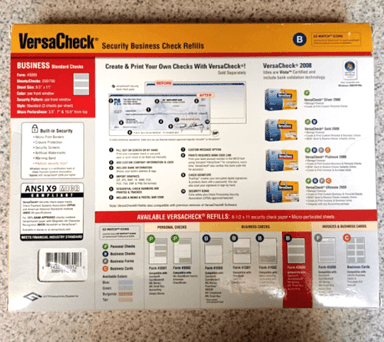 VersaCheck Security Business Check Refills: Form #3000~ Business Standard Checks