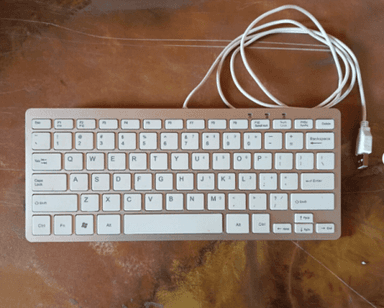 GMYLE USB Mini Chocolate Wired Keyboard White