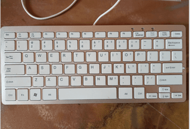 GMYLE USB Mini Chocolate Wired Keyboard White