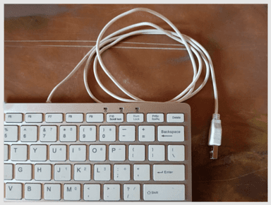 GMYLE USB Mini Chocolate Wired Keyboard White