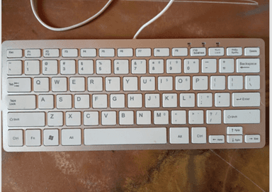 GMYLE USB Mini Chocolate Wired Keyboard White